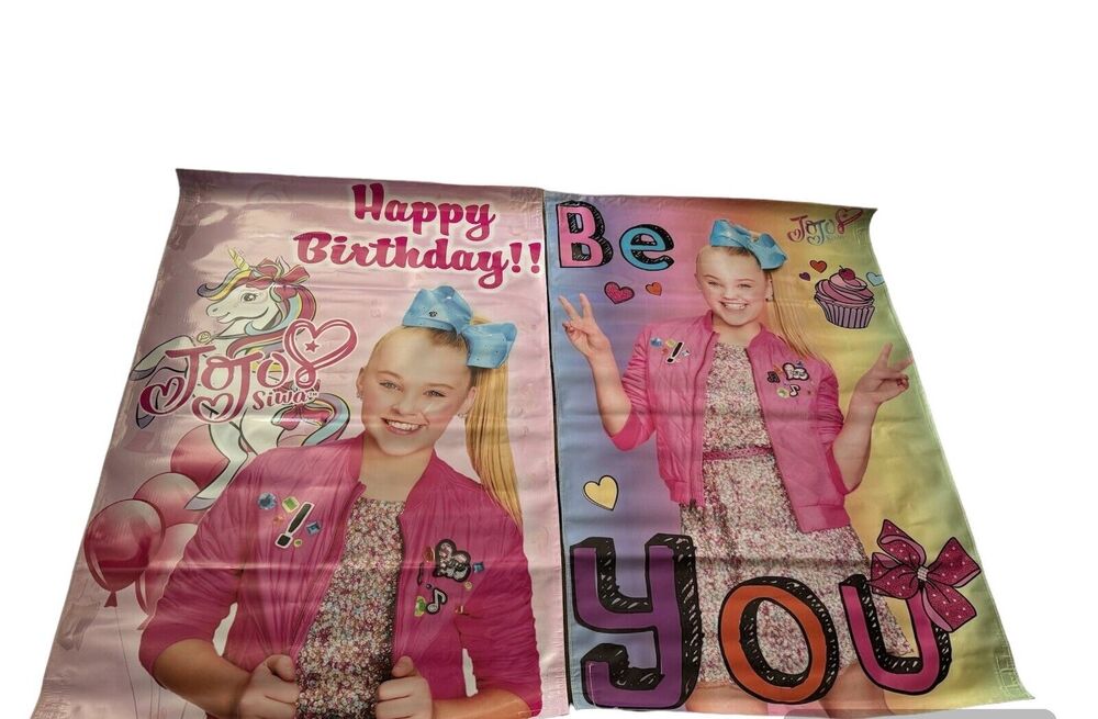 Jojo Siwa Happy Birthday BeYou Character Party Banners For Bounce House Lot Of 2